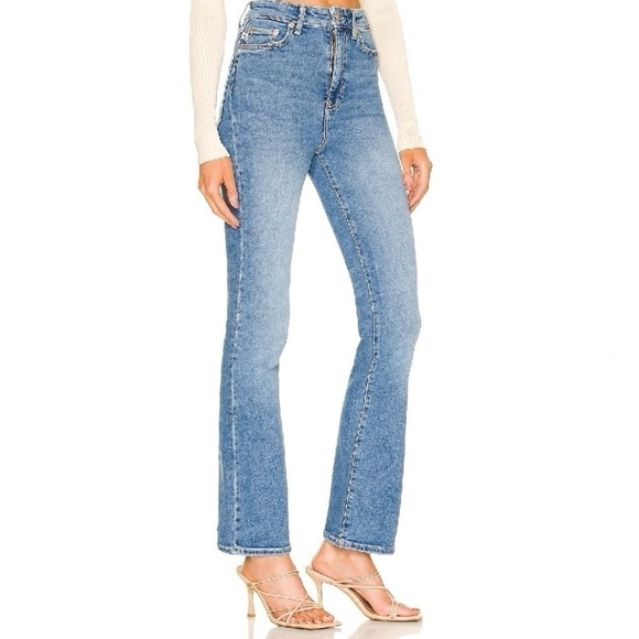 NWT Lovers + Friends Greyson Ultra High Rise Slim Boot Jeans Skyline Blue 24 - Picture 2 of 13